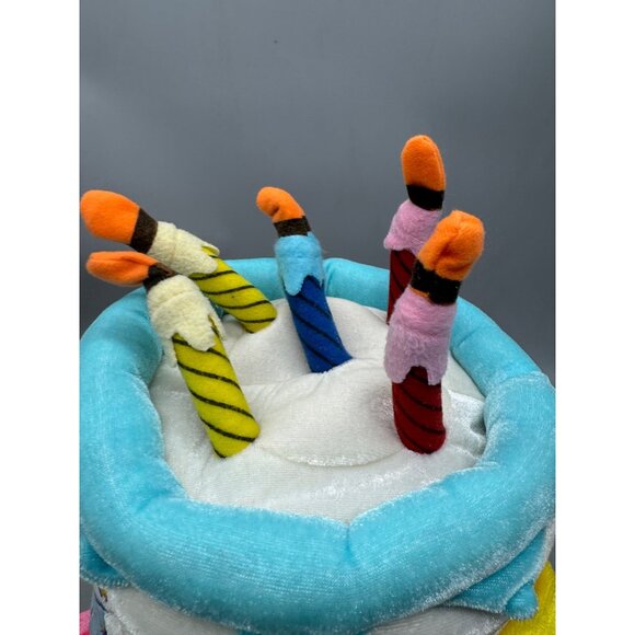 Noah's Ark Musical Happy Birthday Cake Plush Light-Up Candles hat 7X7" READ - Picture 6 of 10